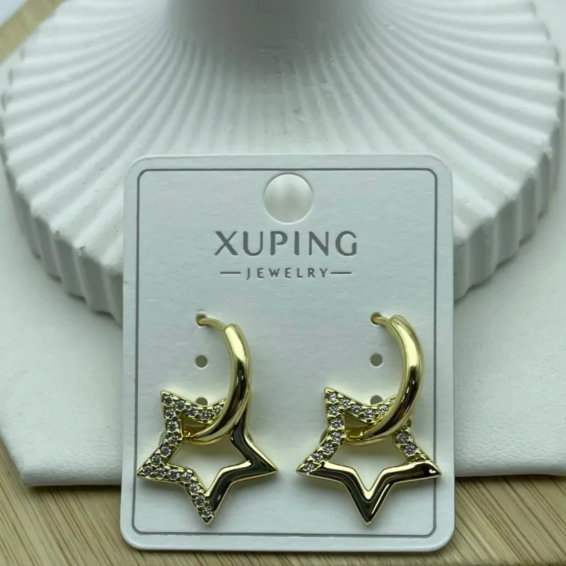 Gold Yıldız Küpe